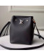 Louis Vuitton Nano Lockme Bucket Bag M68709 Black/Silver 2019