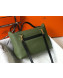 Hermes Kelly 2424 in Togo Leather Green/Black/Gold 2018 (Half Handmade)   