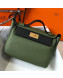 Hermes Kelly 2424 in Togo Leather Green/Black/Gold 2018 (Half Handmade)   