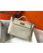 Hermes Kelly 24/24 - 29 Bag in Togo Leather White Wool/Gold 2018 (Half Handmade)   