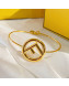 Fendi F Logo Bracelet Gold 2021 83