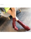 Dior D-Rise Lambskin Zipped High-Heel Ankle Boot Burgundy 2019