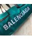 Balenciaga Fabric Travel Top Handle Bag Green 2019