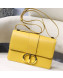 Dior 30 Montaigne CD Flap Bag in Smooth Yellow Calfskin 2019