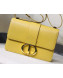 Dior 30 Montaigne CD Flap Bag in Smooth Yellow Calfskin 2019