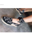 Loewe Suede Logo Lace Flat Espadrilles Black 2019