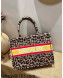 Dior Medium Book Tote Bag in Beige Multicolor Mizza Embroidered Velvet 2021