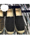 Fendi FF Canvas Flat Espadrilles Black 2019