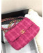 Chanel 19 Wool Tweed Large Flap Bag AS1161 Pink 2019