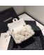 Chanel Shearling Lambskin Small Flap Bag AS1199 White 2019