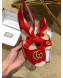 Gucci Knit Platform Wedge Espadrilles Red 2019