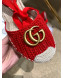 Gucci Knit Platform Wedge Espadrilles Red 2019