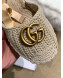 Gucci Knit Platform Wedge Espadrilles Light Beige 2019