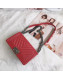 Chanel Chevron Grained Calfskin Medium Boy Flap Bag A67086 Red/Silver 2019