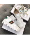 Gucci Flashtrek Sneaker with Removable Crystals White/Green/Gold 2019