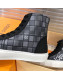 Louis Vuitton Tattoo Damier Canvas High-top Sneakers Black 2019 (For Women and Men)