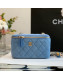 Chanel Denim Vanity Clutch with Chain and Ball AP2303 Light Blue 2022