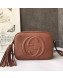 Gucci Soho Small Leather Interlocking G Tassel Disco Camera Bag 308364 Tan Brown 2019