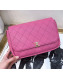 Chanel Large Quilting Lambskin Chain Flap Bag AS0138 Pink 2019