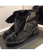 Chanel Patent Leather Lambskin Fur High-top Sneakers G35079 Black 2019