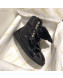 Chanel Patent Leather Lambskin Fur High-top Sneakers G35079 Black 2019