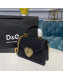 Dolce&Gabbana Small Devotion Lurex Fabric Top Handle Bag Black 2019