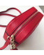 Gucci Soho Small Leather Interlocking G Tassel Disco Camera Bag 308364 Bright Red 2019