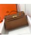 Hermes Mini Kelly 22 Clutch Bag in Epsom Leather(Half Handmade) Brown 