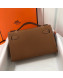 Hermes Mini Kelly 22 Clutch Bag in Epsom Leather(Half Handmade) Brown 