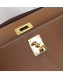 Hermes Mini Kelly 22 Clutch Bag in Epsom Leather(Half Handmade) Brown 