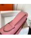 Hermes Mini Kelly 22 Clutch Bag in Epsom Leather(Half Handmade) Pink