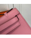 Hermes Mini Kelly 22 Clutch Bag in Epsom Leather(Half Handmade) Pink