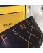 Fendi Roma Calfskin Lettering Clutch Black/Orange 2019