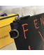 Fendi Roma Calfskin Lettering Clutch Black/Orange 2019