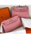 Hermes Mini Kelly 22 Clutch Bag in Epsom Leather(Half Handmade) Pink