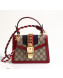 Gucci Sylvie GG Mini Top Handle Bag 470270 Red 2019