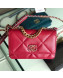 Chanel Quilted 19 Wallet on Chain WOC AP0957 Red 2019