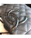 Chanel Calfskin Python CC Mini Shoulder Flap Bag Black 2019