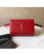 Saint Laurent Kate Belt Bag in Smooth Leather 534395 Red 2018