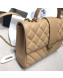 Chanel Quilted and Chevron Calfskin Large Flap Bag with Top Handle AS0712 Beige 2019