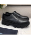 Prada Silky Calfskin Lace-up Shoes Black 2020