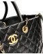 Chanel Quilted Vintage Calfskin Large Shopping Bag Black 2019