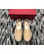 Valentino Rockstuds Lambskin Espadrilles Light Beige 2019