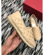 Valentino Rockstuds Lambskin Espadrilles Light Beige 2019