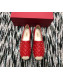 Valentino Rockstuds Lambskin Espadrilles Red 2019