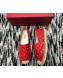 Valentino Rockstuds Lambskin Espadrilles Red 2019