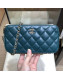 Chanel Quilted Lambskin Double Clutch with Chain AP0738 Blue 2019