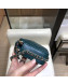 Chanel Quilted Lambskin Double Clutch with Chain AP0738 Blue 2019