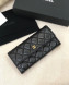 Chanel Classic Quilted Lambskin Flap Wallet A50096 Black/Gold