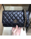 Chanel Quilted Lambskin Wallet on Chain WOC AP0724 Black 2019